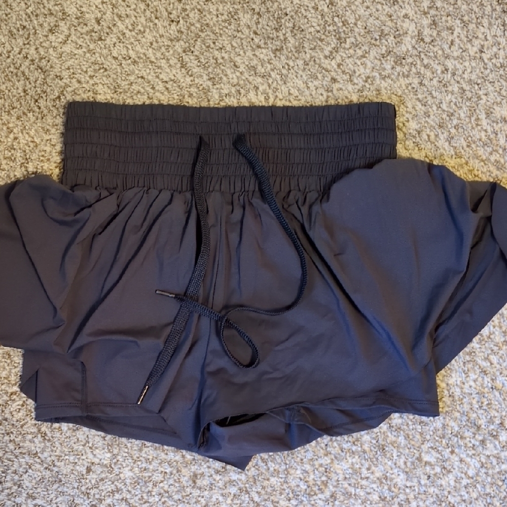 Gray Drawstring Shorts Workout Viral
